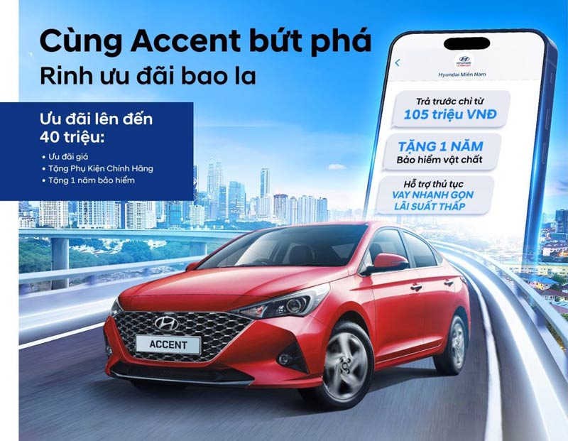 Khuyến Mãi Hyundai Accent - Mua xe Hyundai Accent Giá Rẻ